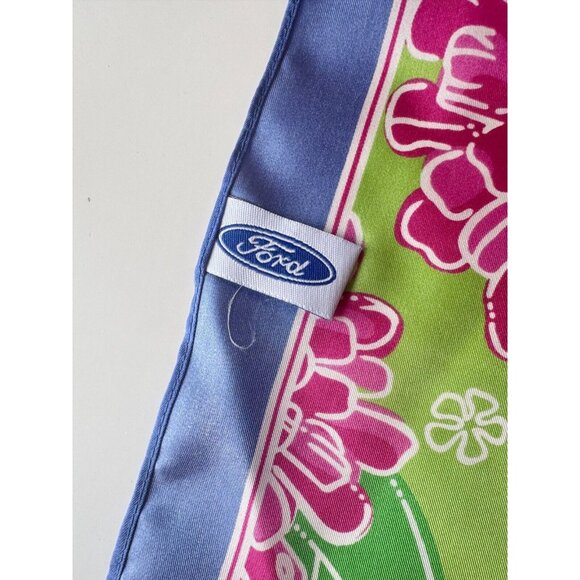 NWOT FORD x LILLY PULITZER Floral Print 100% Silk 55" x 12" Rectangle Scarf - Picture 6 of 8